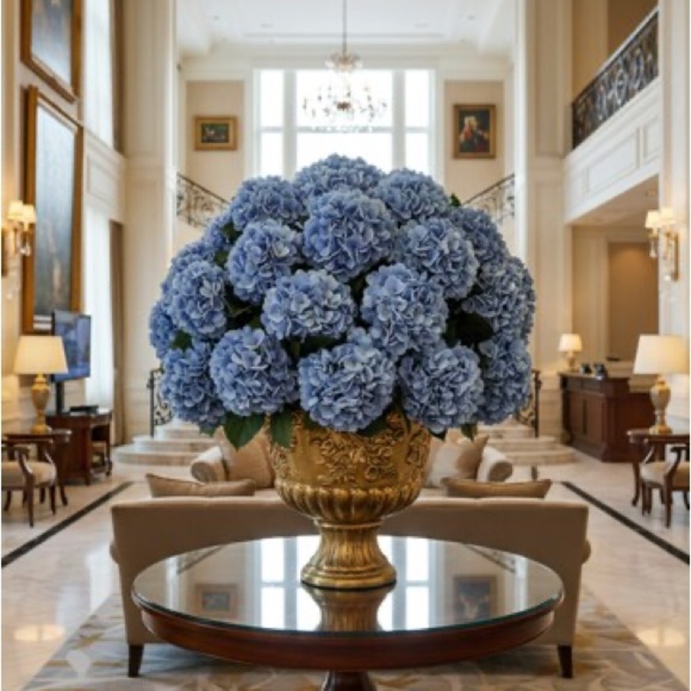 Elegant Blue 18" Hydrangea Stem - 3 PACK - Picture 2 of 9